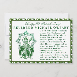Carte Fête Saint-Patricks Prière des Shamrocks