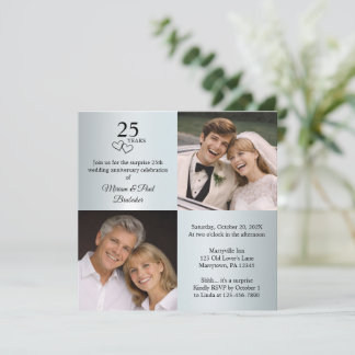 Carte Fête surprise des 25 ans Now and Then Photo