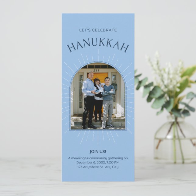 Carte Fêtons Hanoukka Card (Debout devant)