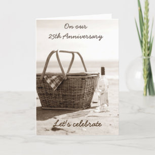 Carte FÊTONS "US" - 25ème ANNIVERAIRE MARIAGE
