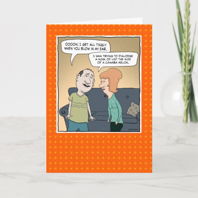 Carte Feu amusant à l'anniversaire de l'oreille (Devant)