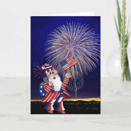 Carte Feu d'4 juillet patriotique