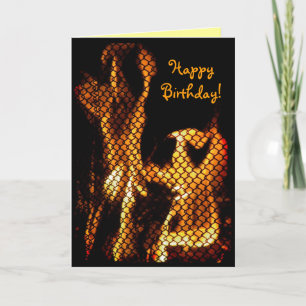 Carte Feu dansant Anniversaire