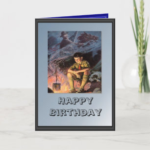 Carte Feu de camp de scoutisme