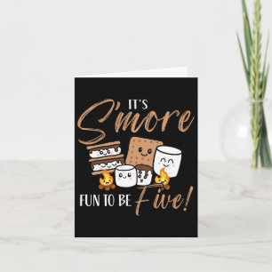 Carte Feu de Campement d'Anniversaire Marshmallow C'est 