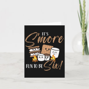 Carte Feu de Campement d'Anniversaire Marshmallow C'est 