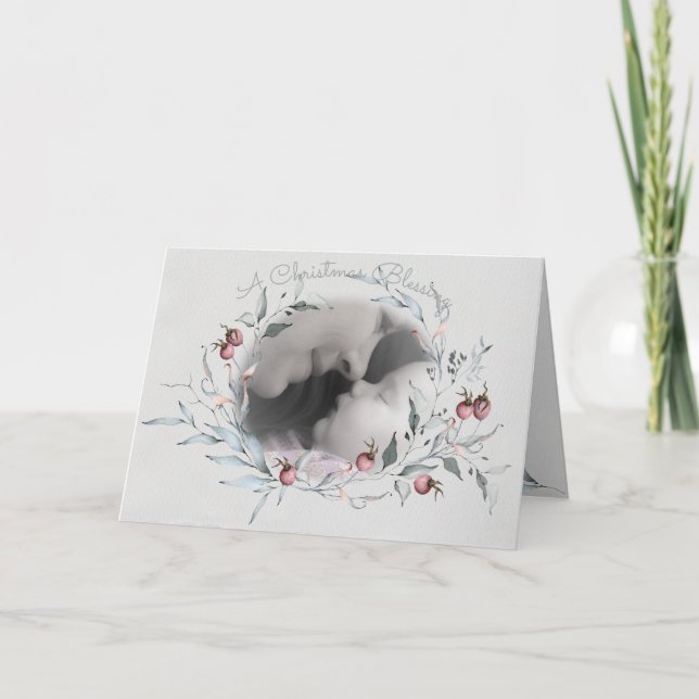 Carte Feu d'eau de Noël aux baies photo (Devant)