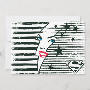 Carte Feu Supergirl avec visage