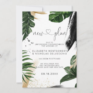 Carte Feuillage d'été   Annonce de mariage reporté