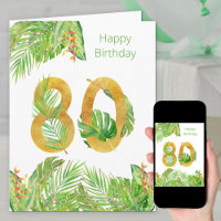 Feuillage tropical Vert et or Gros 80e anniversair