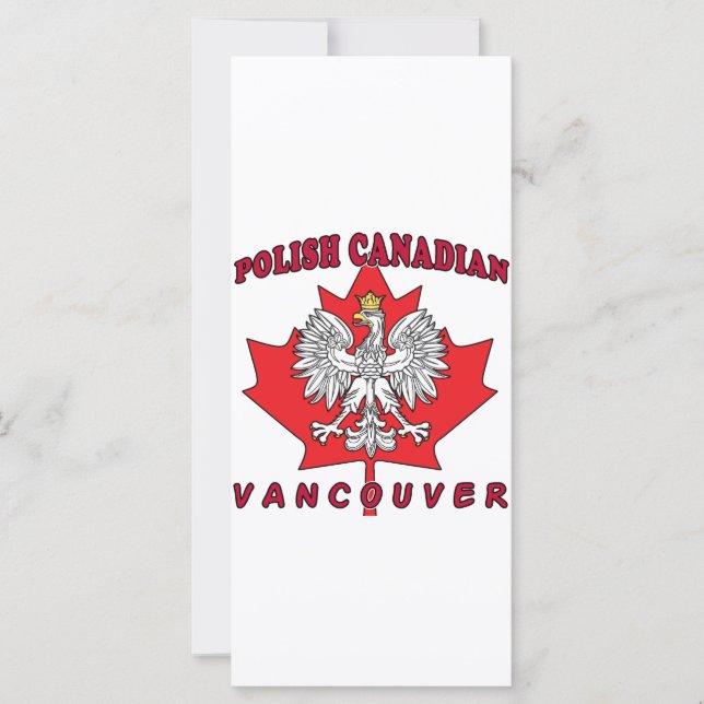 Carte Feuille canadienne de Vancouver (Devant)