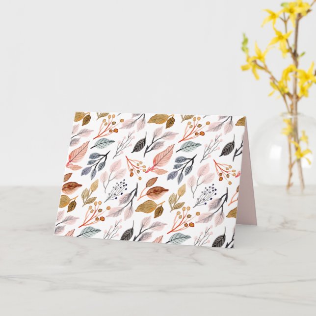 Carte feuille d'arbre (Fleur jaune)