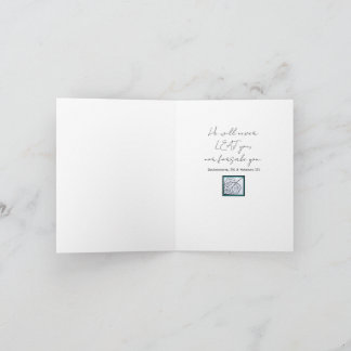 Carte Feuille de paon/Feuille-Il ne vous laissera jamais
