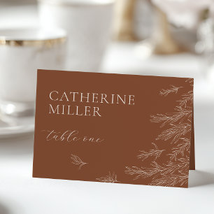 Carte Feuille de place minimaliste en terre cuite 