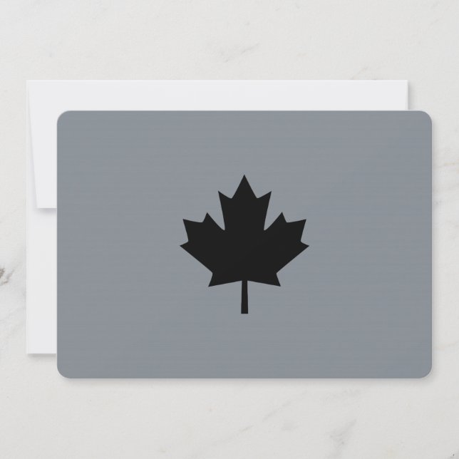 Carte Feuille d'érable noire canadienne (Devant)