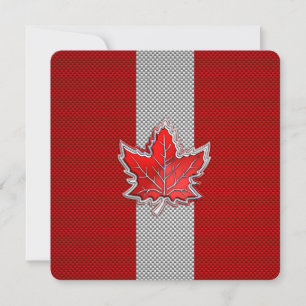 Carte Feuille d'érable rouge canadienne sur papier carbo