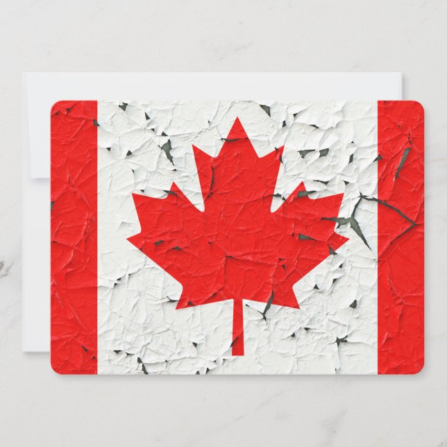 Carte Feuille d'érable rouge du Canada Peinture à peaux  (Devant)