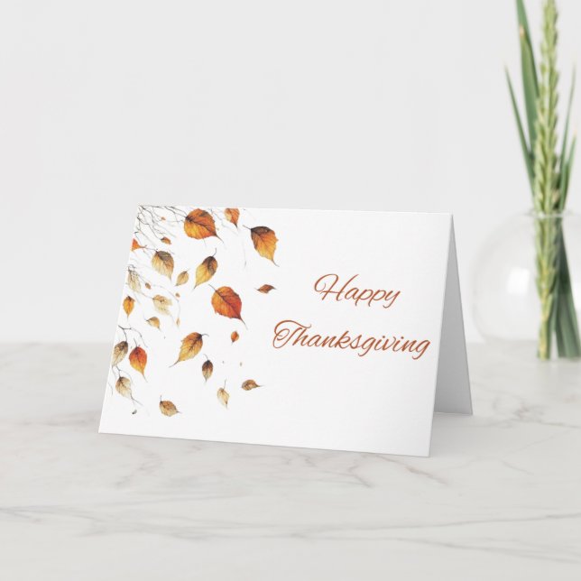 Carte Feuille en panne de Thanksgiving (Devant)