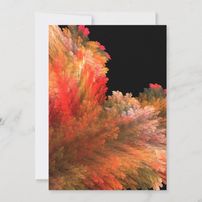 Carte feuille Fractal Art Note (Devant)