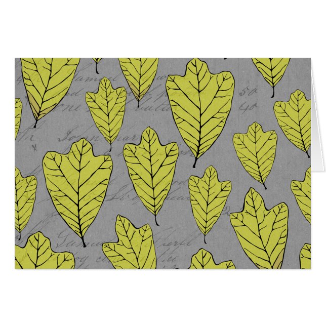 Carte Feuille jaune (Devant Horizontal)