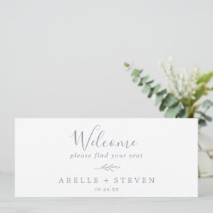Carte Feuille minimale En-tête de tableau de sièges bl