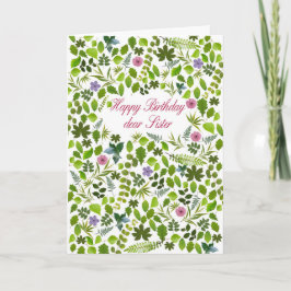 Carte Feuille Sister Birthday