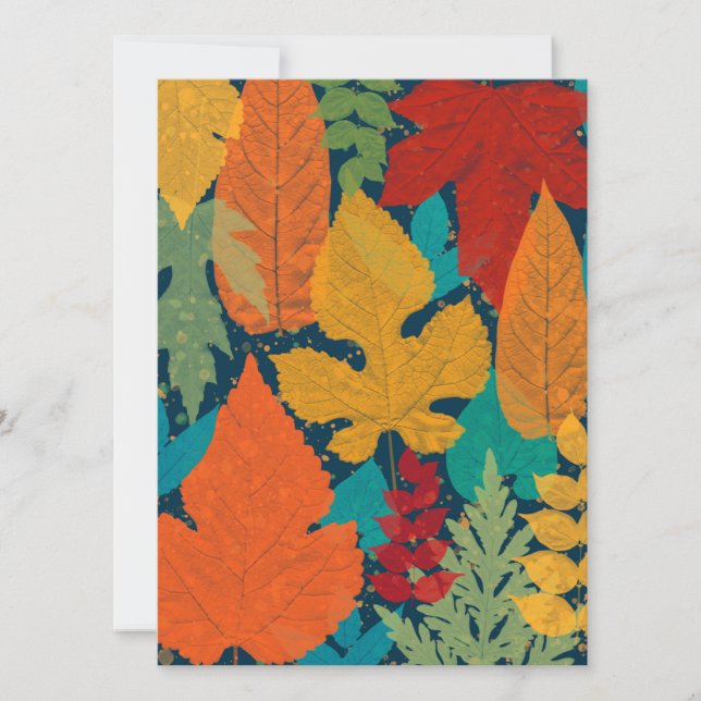Carte Feuilles d'automne (Devant)