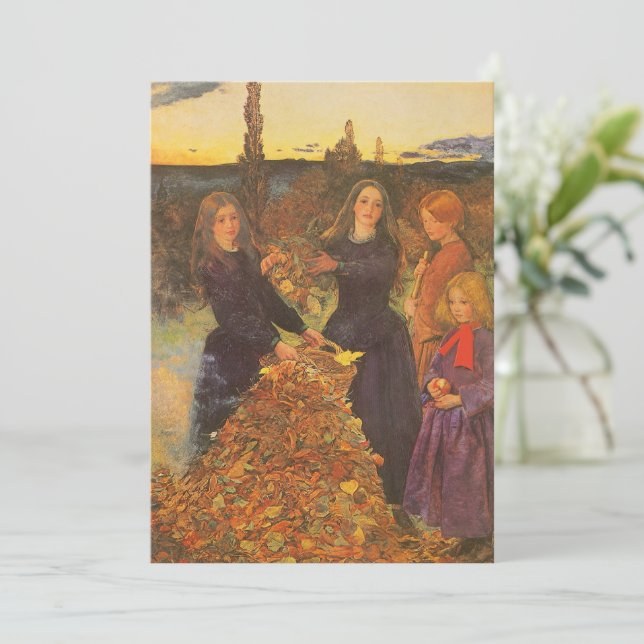 Carte Feuilles d'automne de Sir John Everett Millais (Debout devant)