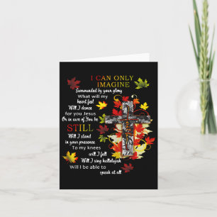 Carte Feuilles d'automne Jésus Croix Je peux imaginer Ré