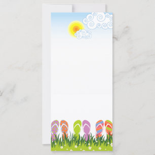 Carte Feuilles De Flip D'Été Colorées S'Amusent Dans Le 