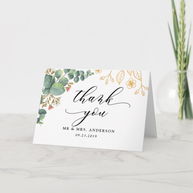 Carte Feuilles d'or de l'Eucalyptus (Devant)