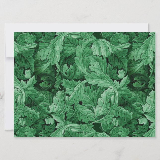 Carte Feuilles verts (par William Morris) (Devant)