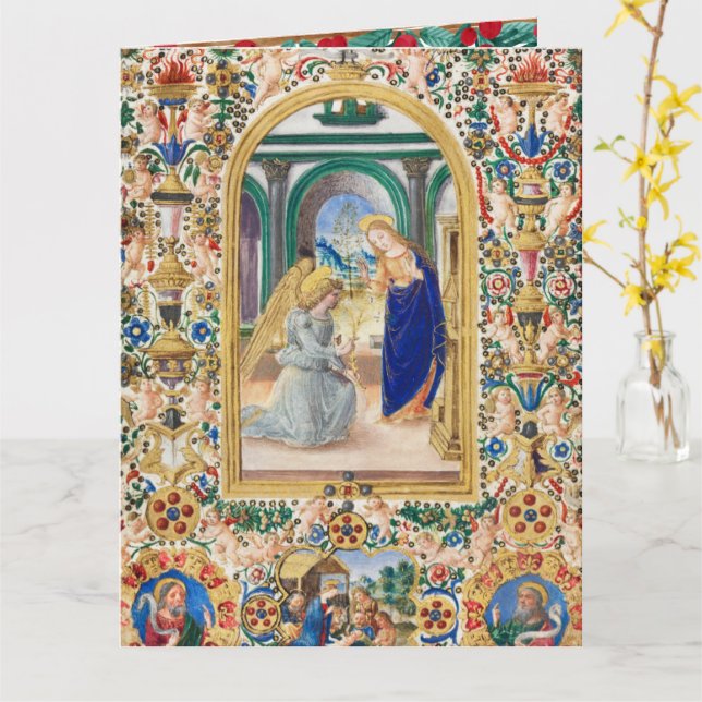 Carte Feuillet d'un Livre d'Heures   (Fleur jaune)