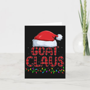 Carte Feux Buffalo Plaid Chèvre Santa Claus Noël