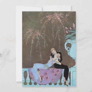 Carte Feux d'artifice Art Déco vintage Le Feu, George Ba