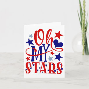 Carte Feux d'artifice Oh My Stars 4 juillet Jour de l'in