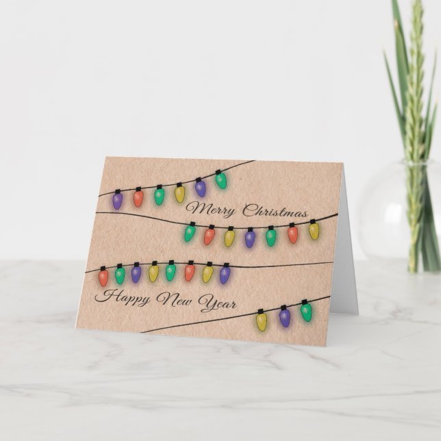 Carte Feux de Noël et voeux du Nouvel An (Devant)