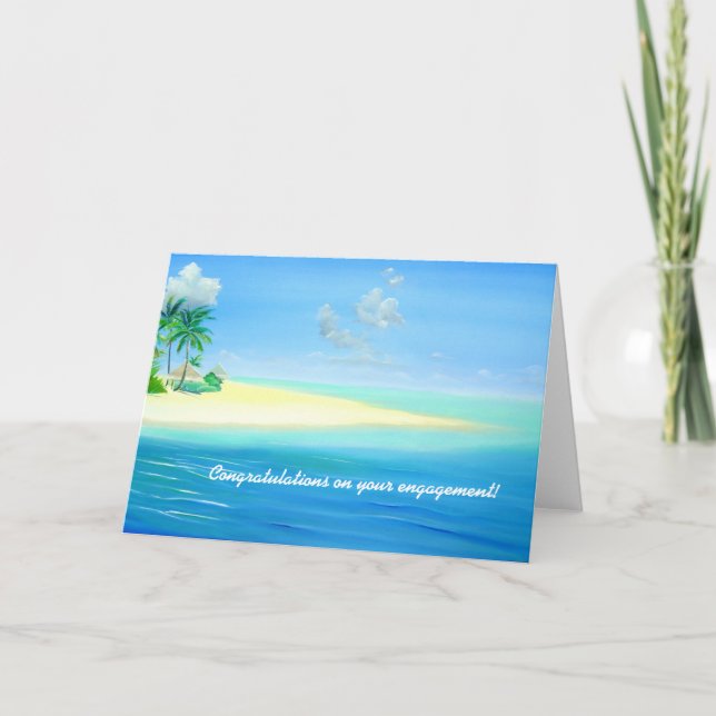 Carte Fiançailles de plage Tropical Maldives (Devant)