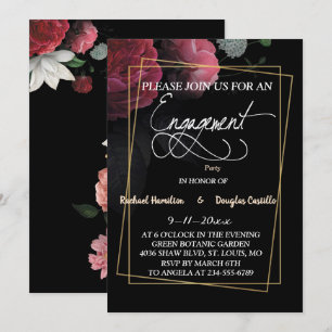Carte fiançailles Floral Russe de Bourgogne