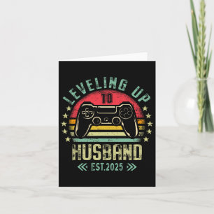 Carte Fiançailles Tee Pour Gamer Groom Leveling Jusqu'À