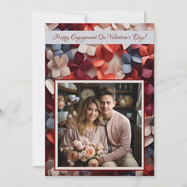 Carte Fiançailles Valentine's Day Lovecore Personnalisé  (Devant)