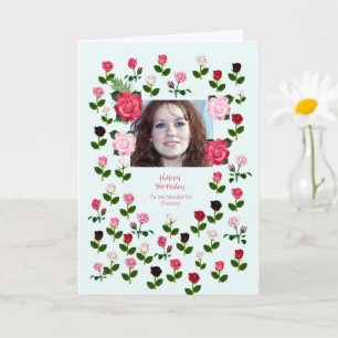 Carte Fiancée, Anniversaire, Rose