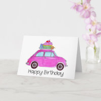 Fiat 500 rose Retro