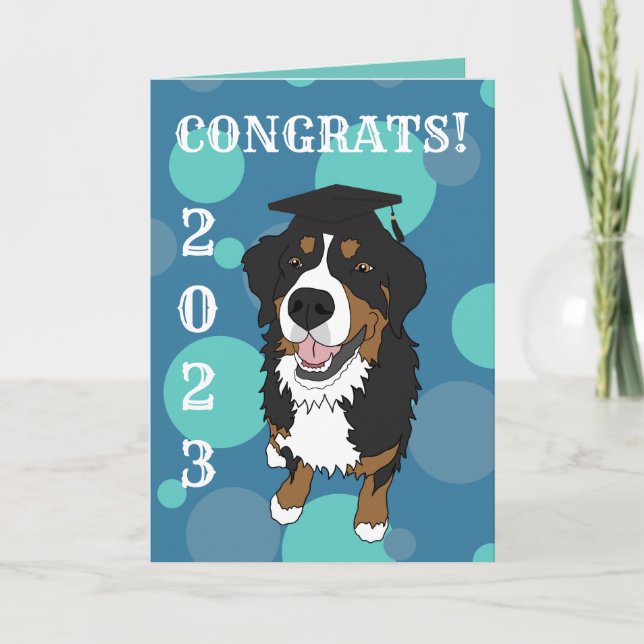 Carte Fiche de diplôme Bernese Mountain Dog Card (Devant)