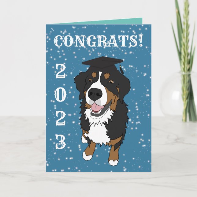 Carte Fiche de diplôme Bernese Mountain Dog Card (Devant)