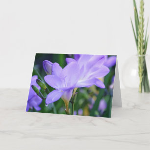 Carte Fiche de note sur les objets d'art Purple Freesia