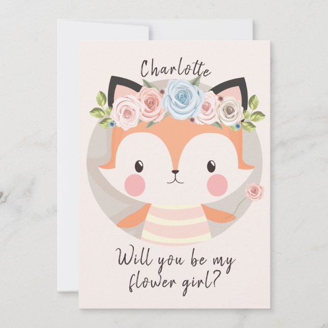 Carte Fiche de proposition Flower Girl Fox (Devant)
