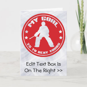 Carte Fiche de soumission de gardien de but de hockey su