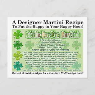 Carte Fiddle Dee Dee St. Patrick's Day Martini
