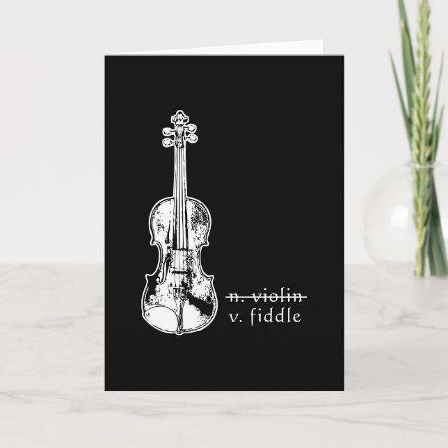 Carte Fiddle Not Violin Bluegrass Country Music Don (Devant)